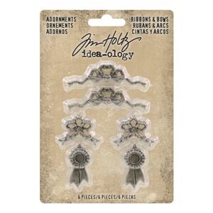 Tim Holtz Idea-ology RIBBONS & BOWS Adornments th93686